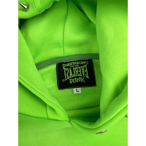 Everlast x Overthrow - PUNK! Hoodie and Bones Sweatpants in Neon Green - Picture 2 of 8